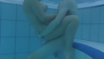 Amateur Couple Gets Wild In A Pool: Big Natural Tits And Hidden Camera Action