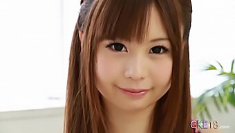 Horny Japanese Teen'S Lingerie-Clad Solo Play With A Toy