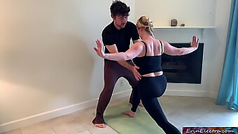 Stepson Assists Stepmother In Yoga Session And Stretches Her Vagina In Homemade Video