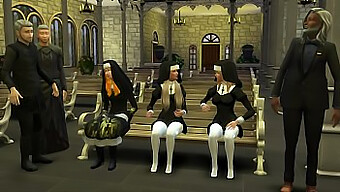 Padres Y Sacerdotes Seducen A Monjas Virginales En Un Video Hentai 3d