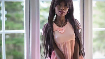 Ebony Sex Doll With Anal Toy And Oral Pleasure