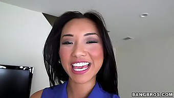 Asian teen Alina Li enjoys a big cock in her mouth from Brannon Rhoades