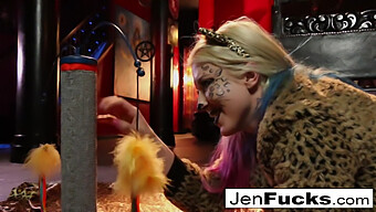 Jen Hexxx Assists Leya In Performing A Milk Enema