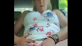 Blonde Mature Orgasms In Car After Fingering