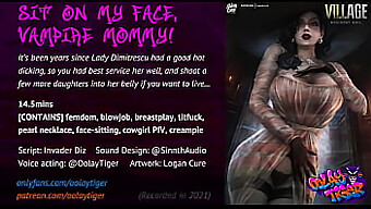 Oolaytiger'S Lady Dimitrescu In A Titfuck And Facial Session With Her Vampire Mommy