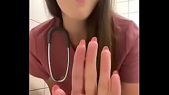 Teen Nurse Pleasures Herself In Hospital Lavatory