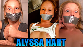 Alyssa Hart, Eine Zierliche Rothaarige, Wird In Einer Reihe Intensiver Fetischvideos Gefesselt Und Mit Klebeband Zum Schweigen Gebracht.