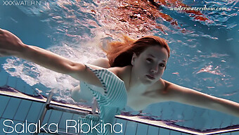 Salaka Ribkina'S Underwater Solo Show With Big Natural Tits And Softcore Elements