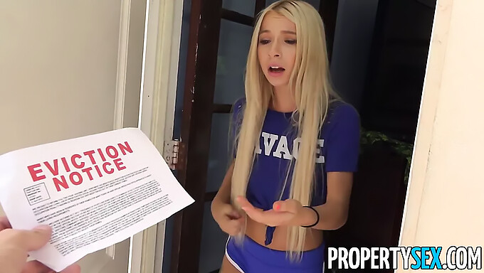 Blonde teen disciplined by massive member in hardcore video