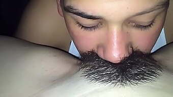 Sexy hairy babe gets dominated and orgasms hard