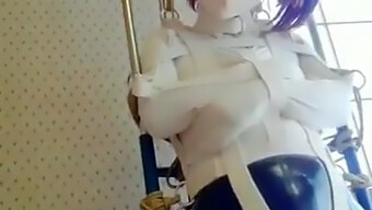 Kigurumi Cosplay Videos With Vibrator And 12-Inch Dildo