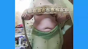 Bhabi'S Playful Interaction With Husband In Transparent Saree